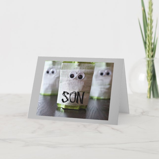 TARJETA FELIZ "BOO" HALLOWEEN A NUESTRO ***HIJO*** (Anverso)