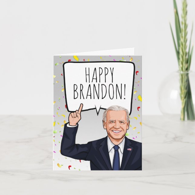 Tarjeta ¡Feliz Brandon! Vamos Cumpleaños (Anverso)
