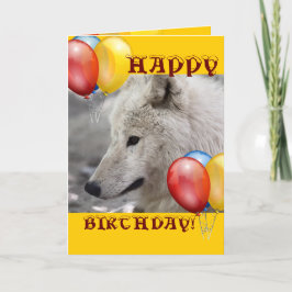 Tarjeta FELIZ búho lobo