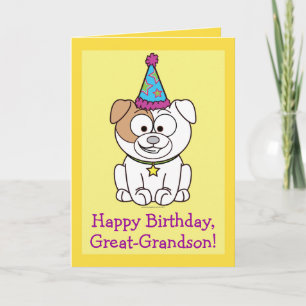 Tarjeta Feliz Bulldog de cumpleaños: Gran Abuelo