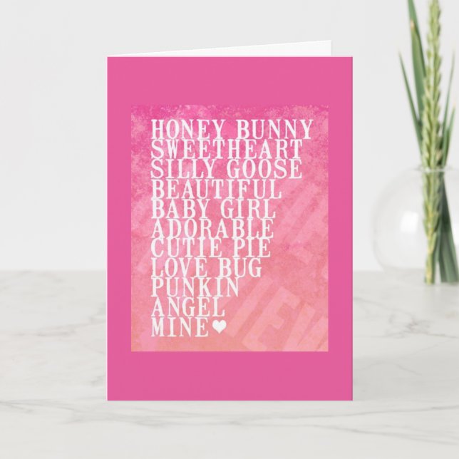 TARJETA FELIZ BUNNY/AMOR MÍO DE CUMPLEAÑOS (Anverso)