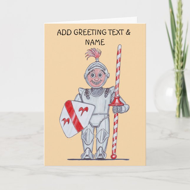 Tarjeta Feliz caballero (Anverso)