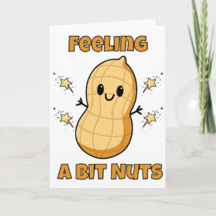 Tarjeta Feliz Cacahuete Kawaii de Dibujos Animados – Sinti