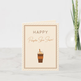 Tarjeta Feliz caída graciosa de la temporada de especias d