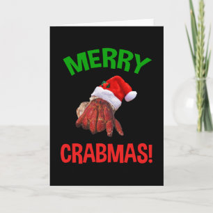 Tarjeta ¡Feliz Cangrejo Navidad! Amante divertido de cangr