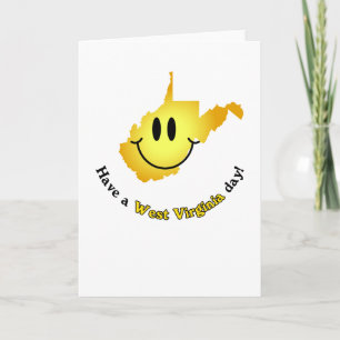 Tarjeta Feliz Cara - ¡Ten un Día de Virginia Occidental!