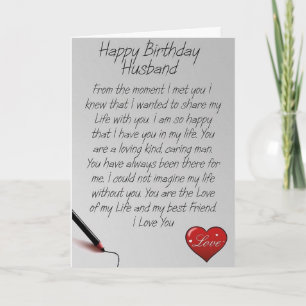 TARJETA **FELIZ CARTA DE CUMPLEAÑOS** A MI ***MARIDO***