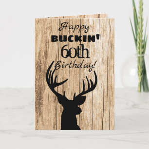 Tarjeta Feliz caza de cumpleaños número 60 de Buckin