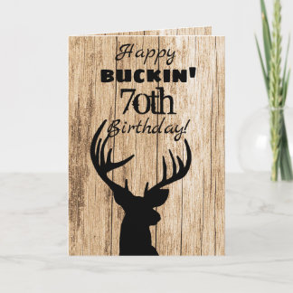 Tarjeta Feliz caza de cumpleaños número 70 de Buckin