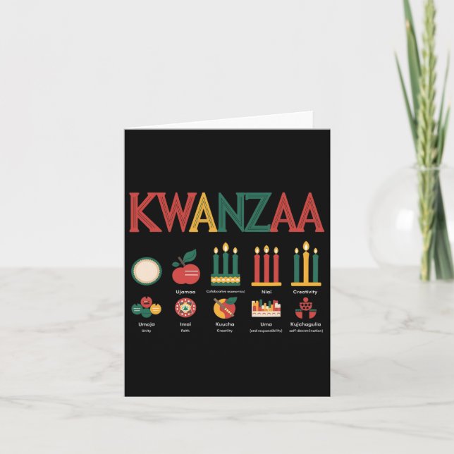 Tarjeta Feliz Celebración de Kwanzaa (Anverso)