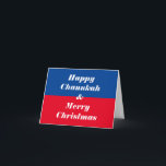 Tarjeta Feliz Chanukah y Feliz Navidad<br><div class="desc">Anverso: ¡Feliz Chanukah! ¡Y Feliz Navidad! 
Interior: ¡Celebremos!</div>