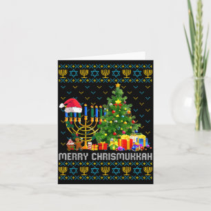 Tarjeta Feliz Chrismukkah Feliz Hanukkah Jersey Feo Fami