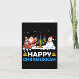 Tarjeta Feliz Chrismukkah Hanukkah Diversión Feliz Navidad