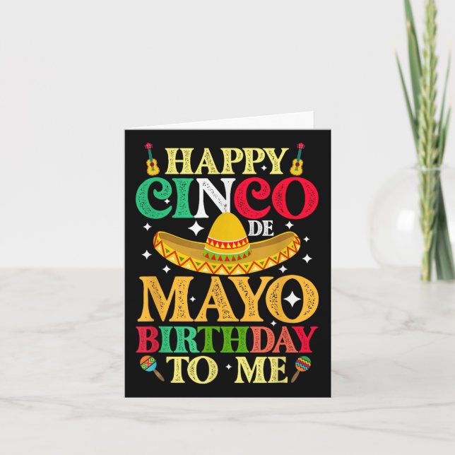 Tarjeta Feliz Cinco De Mayo Cumpleaños Gracioso Para Mí 5  (Anverso)