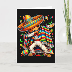 Tarjeta Feliz cinco de mayo dabbing chico hombre mexicano
