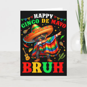 Tarjeta Feliz Cinco De Mayo Dabbing Chico Hombre Mexicano
