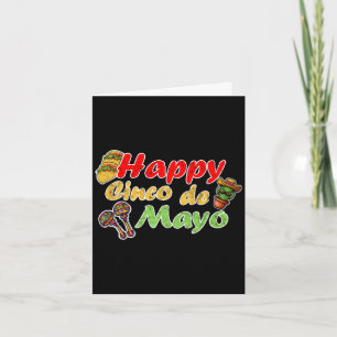 Tarjeta Feliz cinco de mayo divertida celebración de Méxic