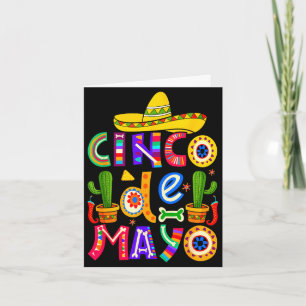 Tarjeta Feliz cinco de mayo fiesta equipo 5 de mayo mexica