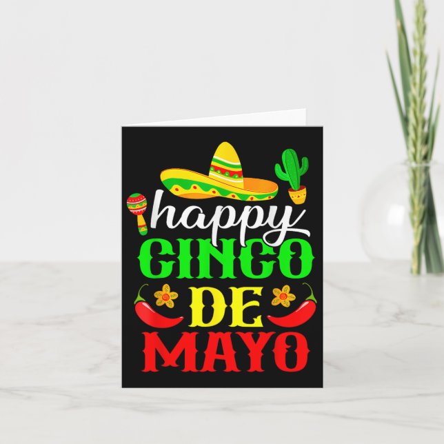 Tarjeta Feliz Cinco De Mayo Fiesta Fiesta Mexicano 5 De Ma (Anverso)