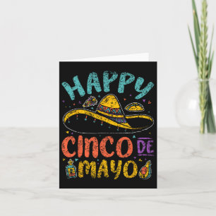 Tarjeta Feliz Cinco De Mayo Mexicano México Fiesta Cinco D
