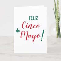 Feliz Cinco de Mayo Pincel rojo de escritura verde
