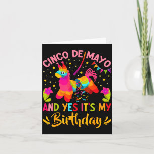 Tarjeta Feliz cinco de mayo y es mi cumpleaños piñata