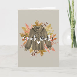 Tarjeta Feliz clima de suéter