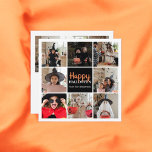 Tarjeta Feliz Collage de fotos de Halloween simple<br><div class="desc">Caligrafía de escritura moderna.</div>