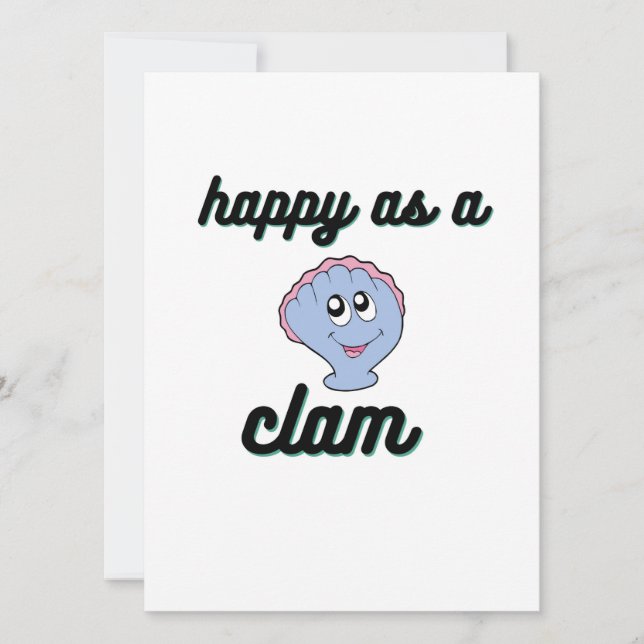 Tarjeta Feliz como almeja (Anverso)