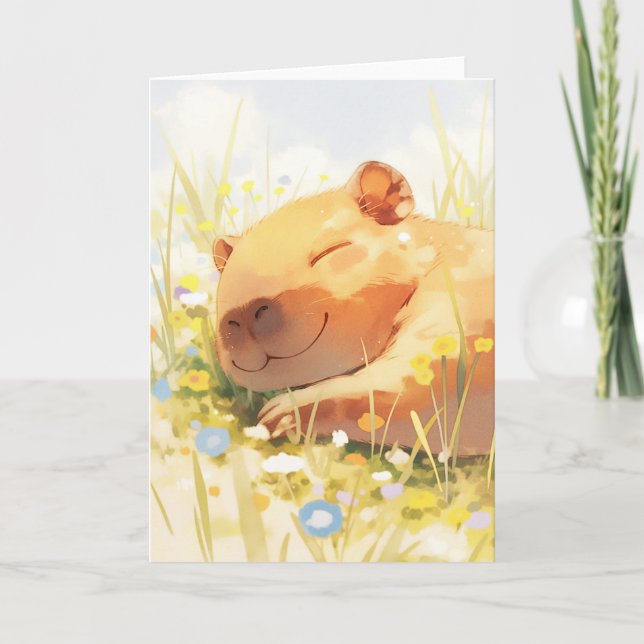 Tarjeta Feliz como un Carpincho (Anverso)
