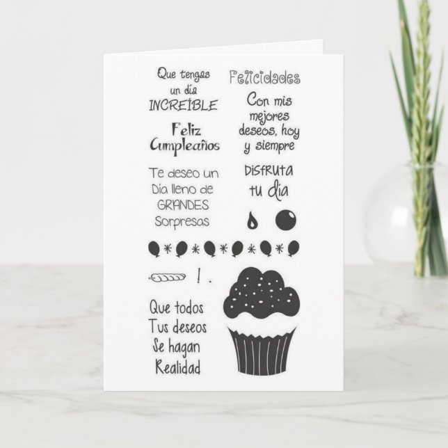 TARJETA "FELIZ COMPLIANOS" A UN AMIGO ESPECIAL/A CUPCAKE (Anverso)