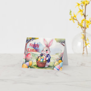 Tarjeta Feliz conejo 1, Pascua