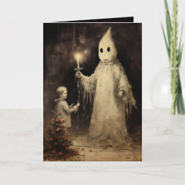 Tarjeta Feliz Creepmas Fantasma Espeluznante Gótico Vintag