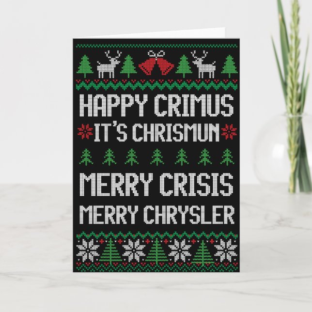 Tarjeta Feliz Crimus, Feliz Navidad (Anverso)
