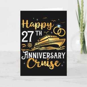 Tarjeta Feliz crucero de aniversario número 27 viaje de bo