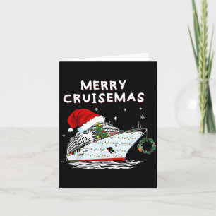 Tarjeta Feliz Crucero de Cruisemas Sombrero de Santa Navid