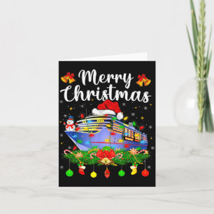 Tarjeta Feliz Crucero de Navidad Iluminación de Navidad Sa