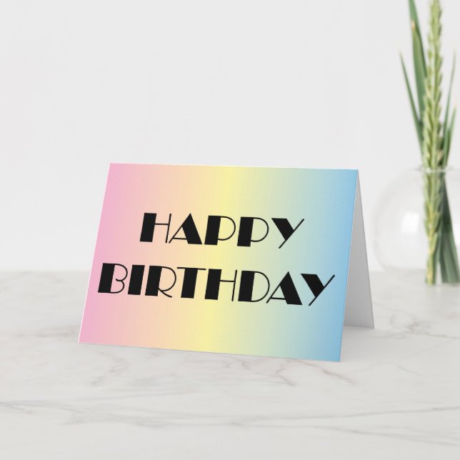 Tarjeta Feliz cumpleaños (Anverso)