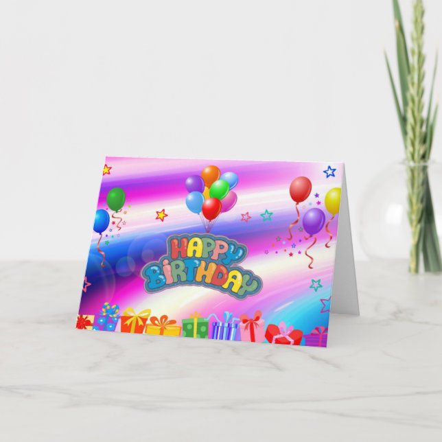 Tarjeta Feliz cumpleaños (Anverso)