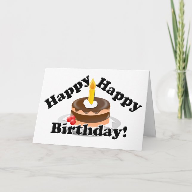 Tarjeta ¡Feliz cumpleaños! (Anverso)