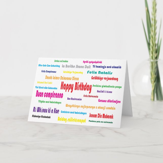 Tarjeta Feliz cumpleaños (Anverso)