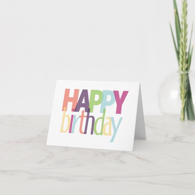 Tarjeta Feliz cumpleaños (Anverso)