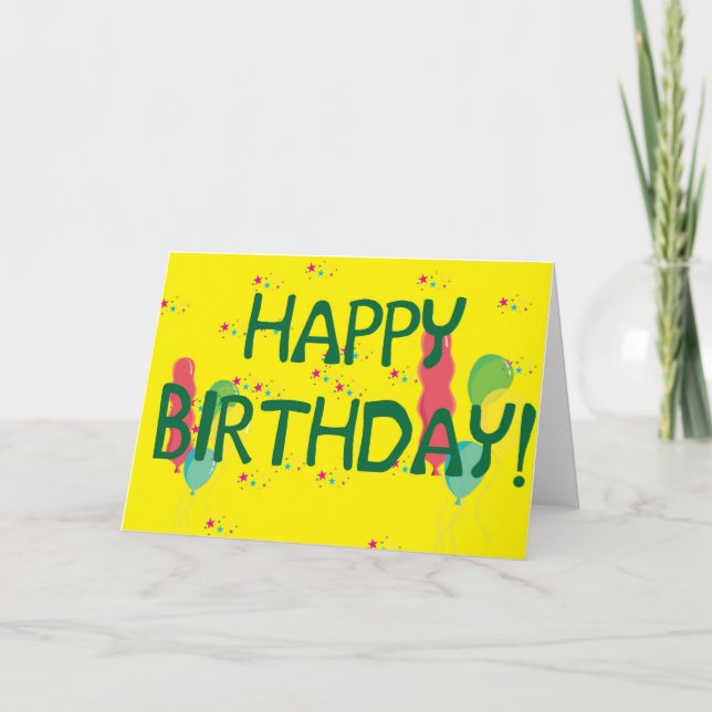 Tarjeta ¡Feliz cumpleaños! (Anverso)