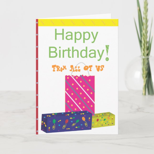 Tarjeta Feliz cumpleaños (Anverso)