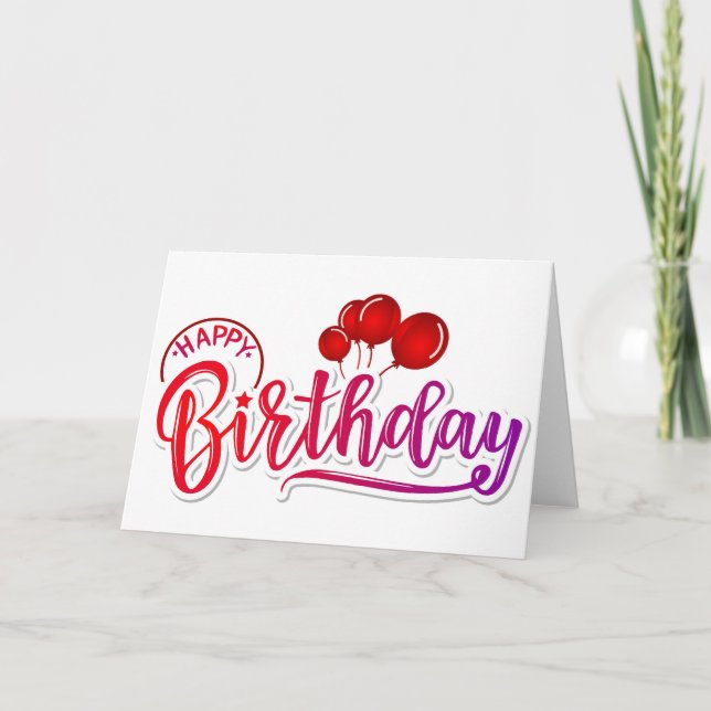 Tarjeta Feliz cumpleaños (Anverso)