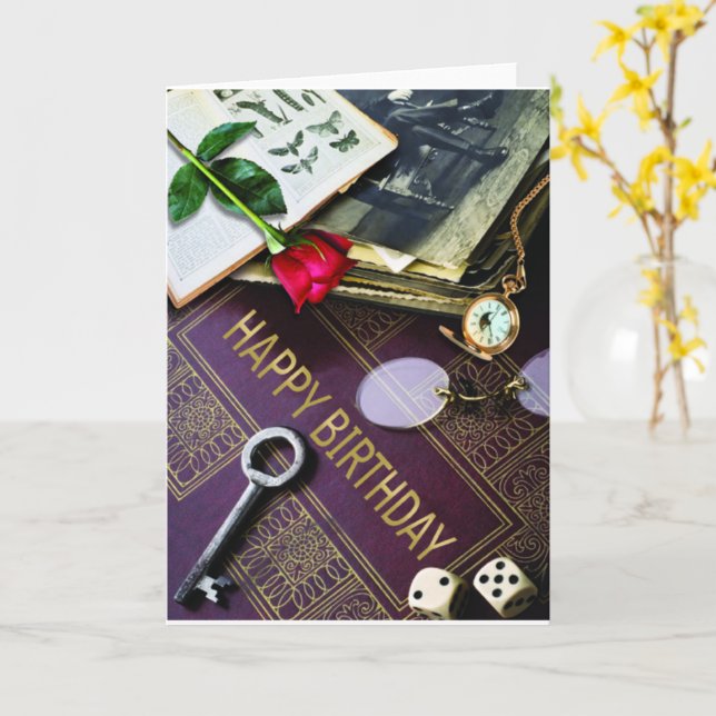 Tarjeta Feliz cumpleaños (flor amarilla)