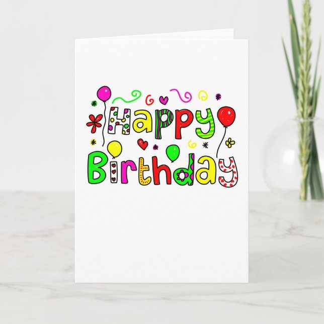 Tarjeta Feliz cumpleaños (Anverso)