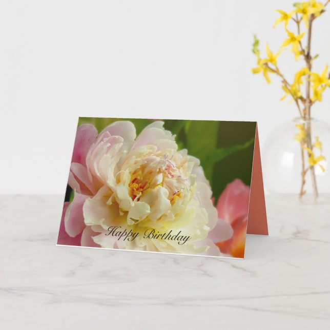 Tarjeta Feliz cumpleaños (flor amarilla)