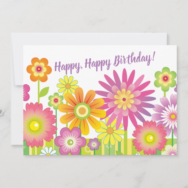 Tarjeta Feliz cumpleaños (Anverso)