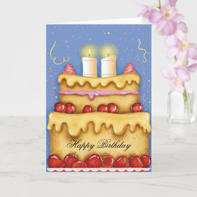 Tarjeta Feliz cumpleaños (Orquídea)